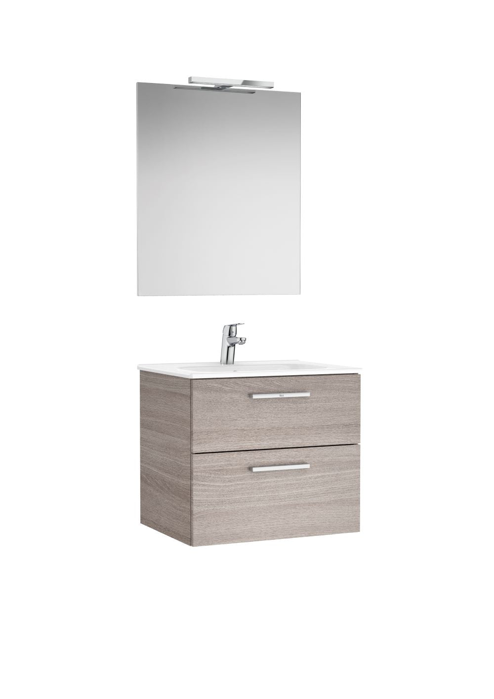 Roca Pack Victoria 2 Drawer Vanity Unit 600mm City Oak