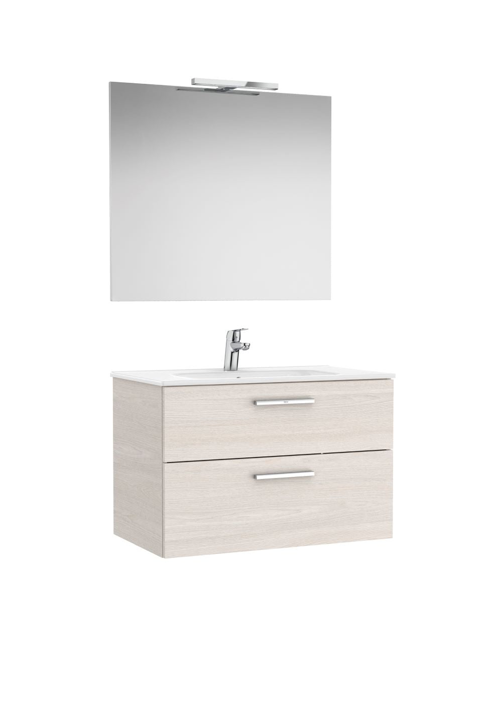 Roca Victoria 2 Drawer Vanity Unit 800mm Nordic Ash