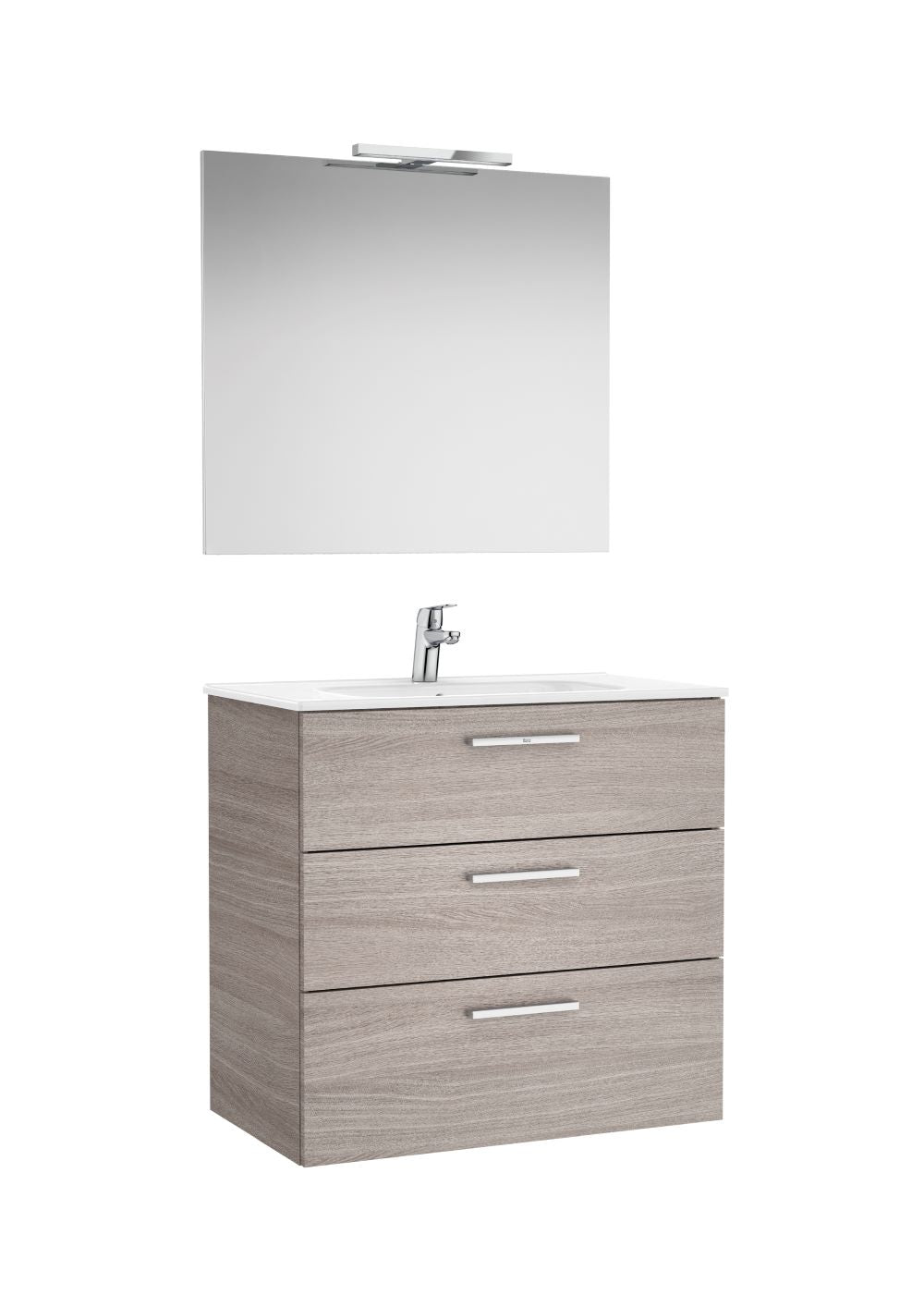 Roca Victoria 3 Drawer Vanity Unit 800mm City Oak
