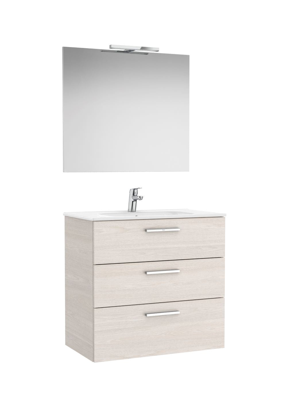 Roca Victoria 3 Drawer Vanity Unit 800mm Nordic Ash