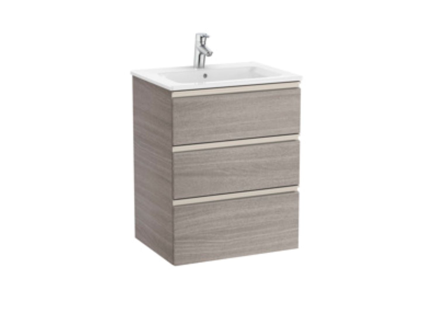 Roca Unik The Gap Vanity Unit 3 Drawer 550mm City Oak