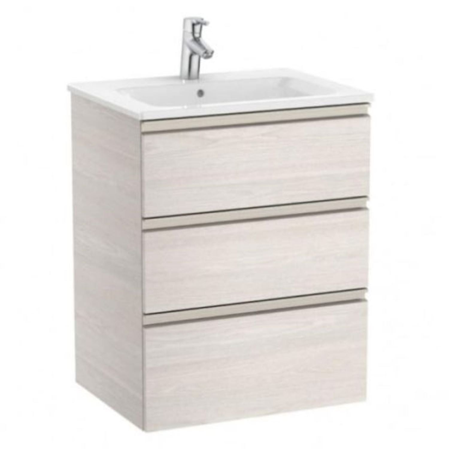 Roca Unik the Gap Vanity Unit 3 Drawer 550mm City Oak