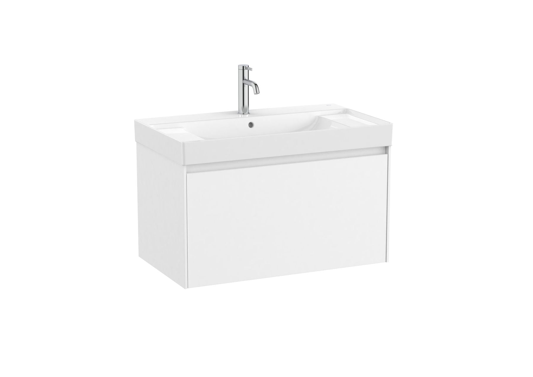 Roca Ona Unik 800mm 1 Drawer Vanity Unit Matt White A851685509.