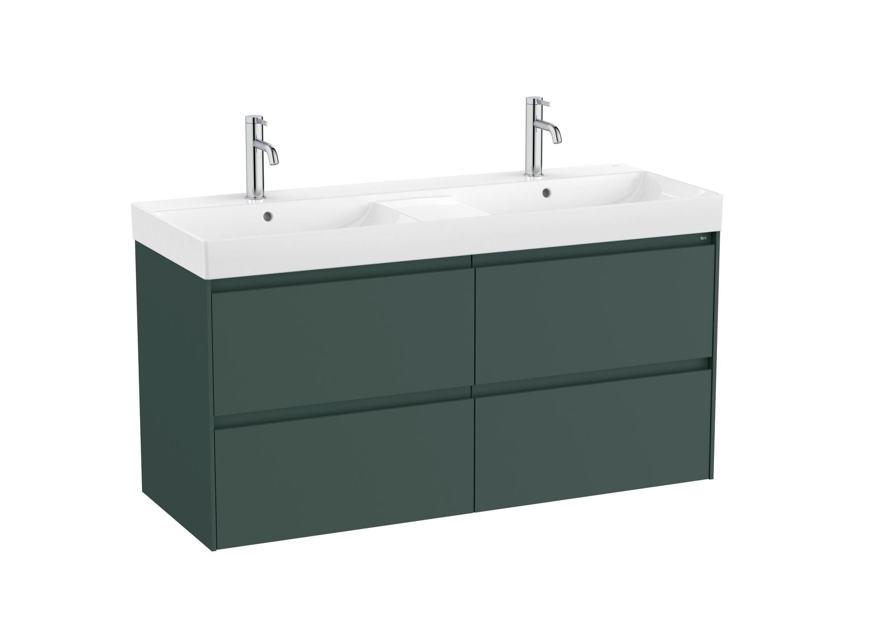 Roca Ona Unik 1200mm 4 Drawer Double Basin Vanity Unit  Matt Green A851694513.