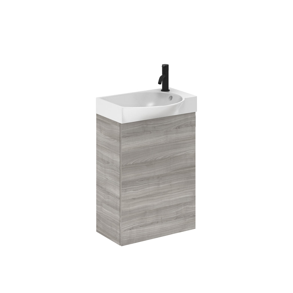 Roca Bosco Unik 1 Door Vanity Unit 400mm Sandy Grey
