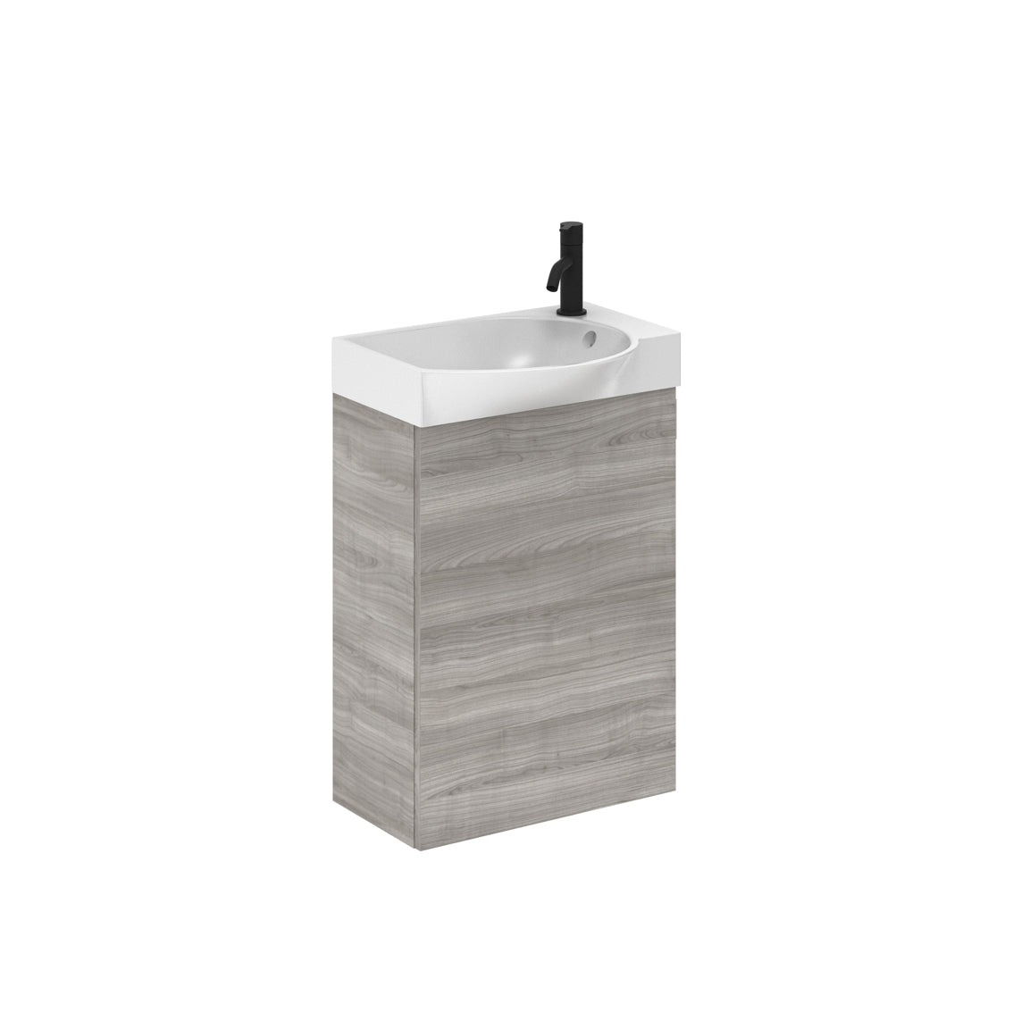 Roca Bosco Unik 1 Door Vanity Unit 400mm Sandy Grey