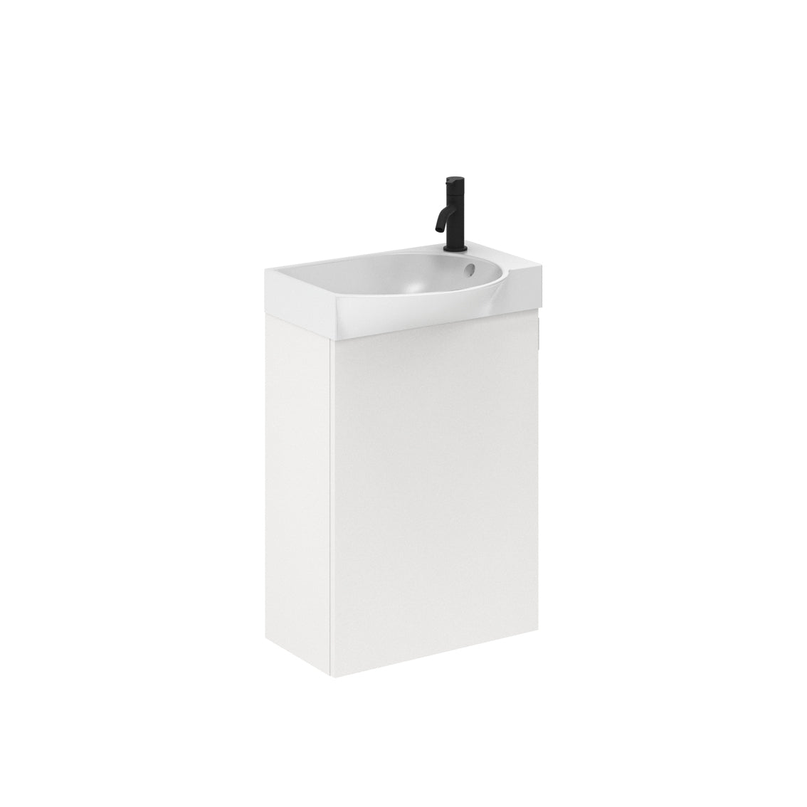 Roca Bosco Unik 1 Door Vanity Unit 450mm Gloss White