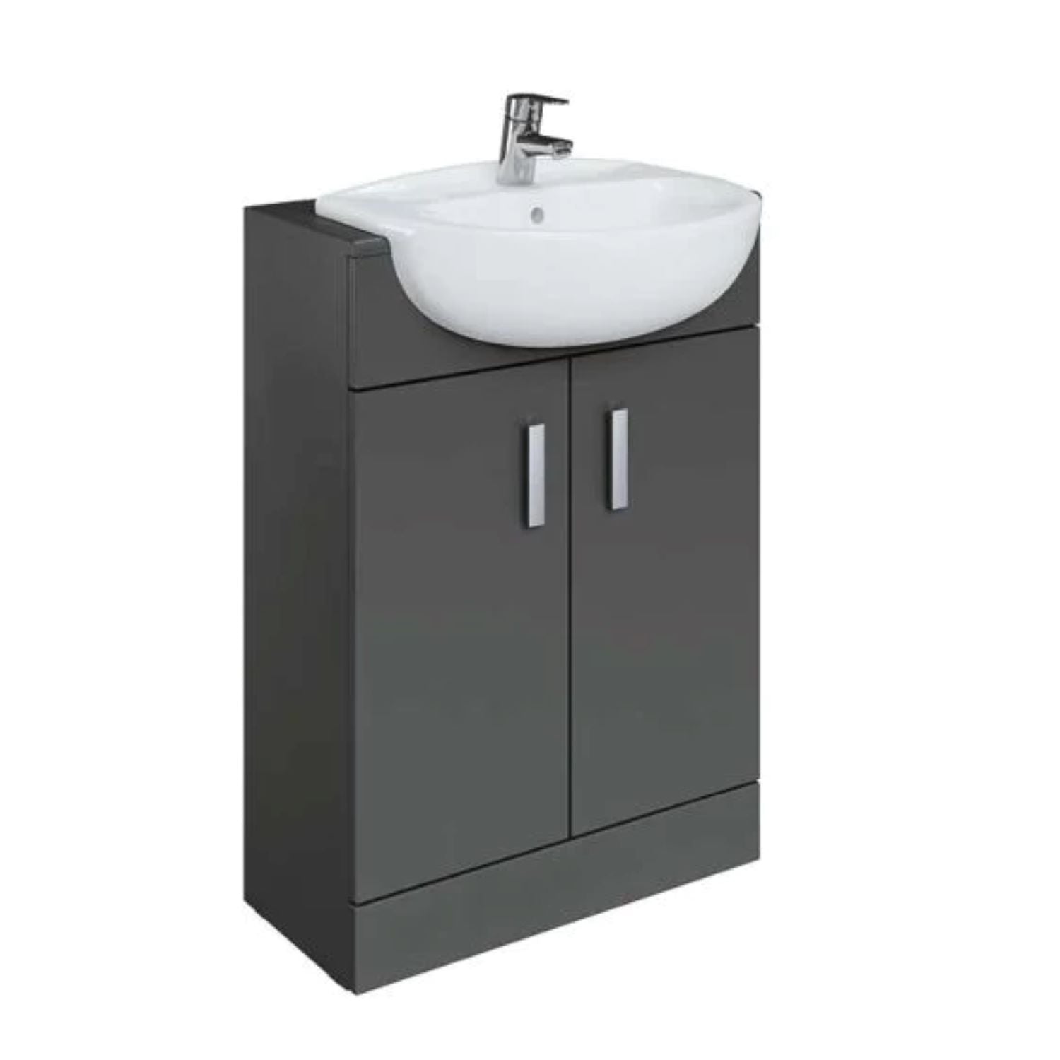 Roca Victoria Maxi Back-to-wall Washbasin Unit for the Gap 600mm - Anthracite Grey