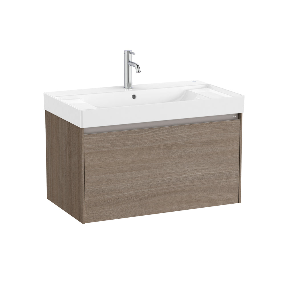Roca Ona Vanity Unit with 1 Drawer 785(W) x 450(D) x 425(H)mm Dark Elm