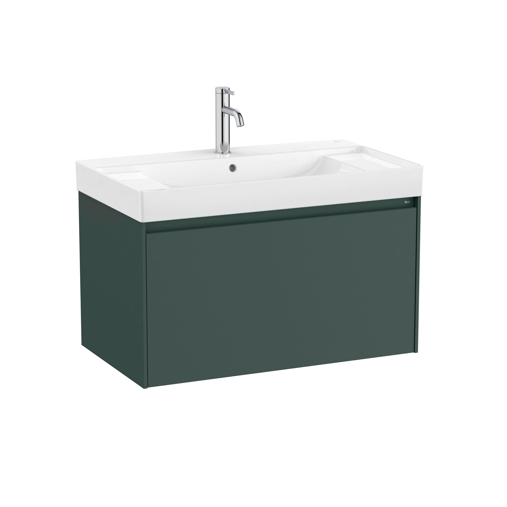 Roca Ona Vanity Unit with 1 Drawer 785(W) x 450(D) x 425(H)mm Matt Green