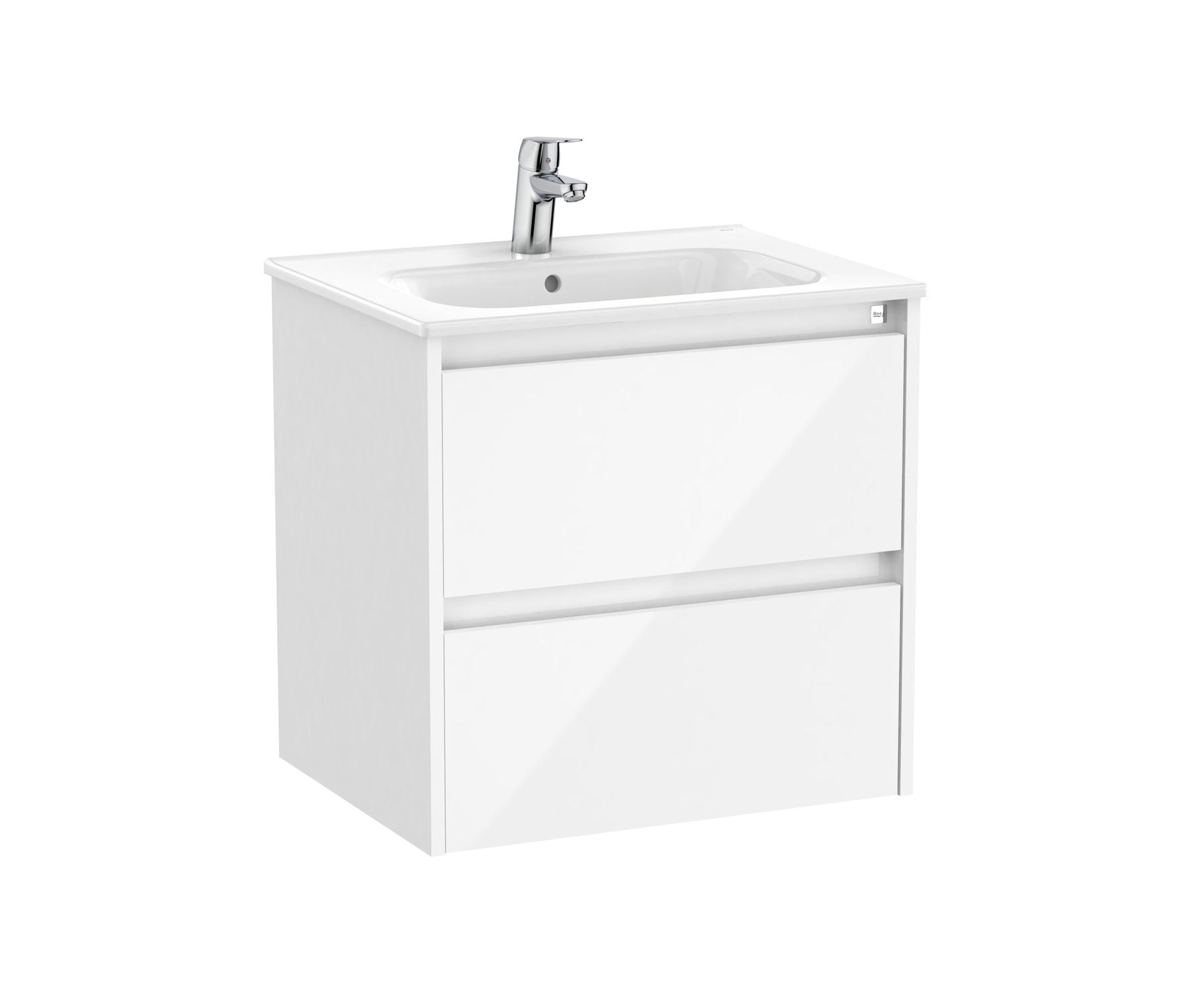 Roca Tenet Vanity Unit ONLY 2 Drawer 800mm Gloss White