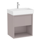 Roca Tura Vanity Unit with 1 Drawer and Bottom Shelf 553(W) x 407(D) x 600(H)mm Light Noble Grey