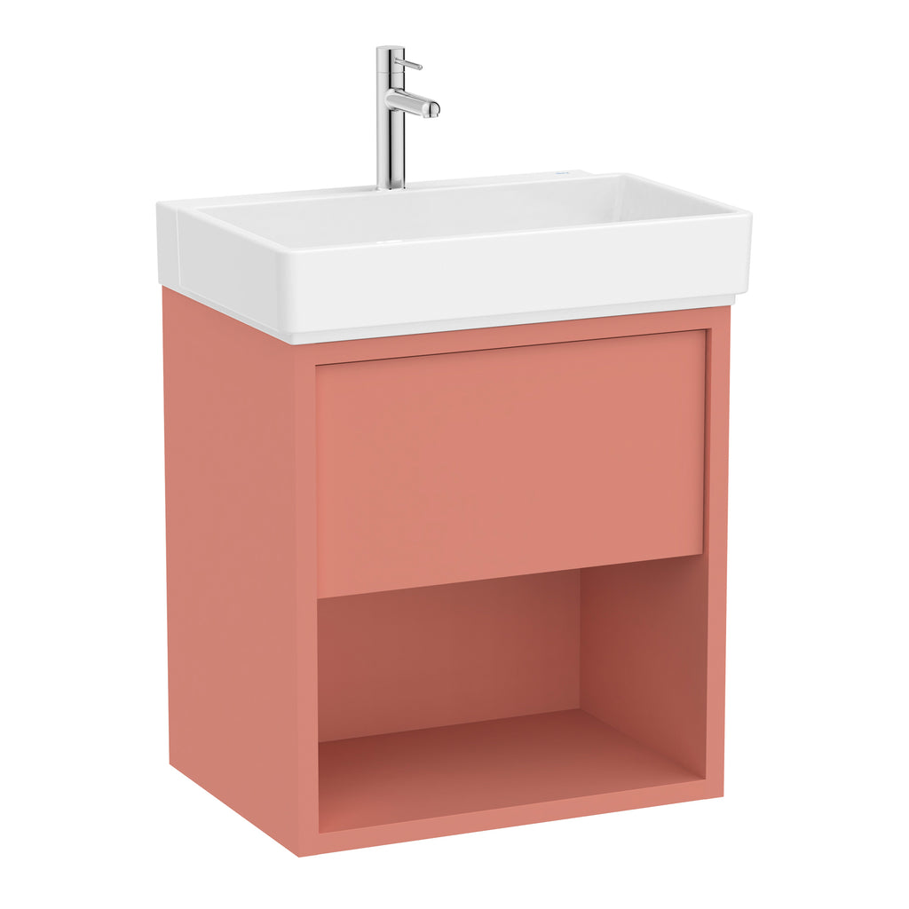 Roca Tura Vanity Unit with 1 Drawer and Bottom Shelf 553(W) x 407(D) x 600(H)mm Light Terracotta