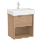 Roca Tura Vanity Unit with 2 Drawers 553(W) x 407(D) x 600(H)mm Light Elm