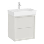 Roca Tura Vanity Unit with 2 Drawers 553(W) x 407(D) x 600(H)mm Off White