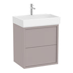 Roca Tura Vanity Unit with 2 Drawers 553(W) x 407(D) x 600(H)mm Light Noble Grey