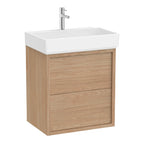 Roca Tura Vanity Unit with 2 Drawers 553(W) x 407(D) x 600(H)mm Light Elm