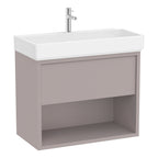 Roca Tura Vanity Unit with 1 Drawer and Bottom Shelf 753(W) x 407(D) x 600(H)mm Light Noble Grey