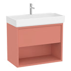 Roca Tura Vanity Unit with 1 Drawer and Bottom Shelf 753(W) x 407(D) x 600(H)mm Light Terracotta