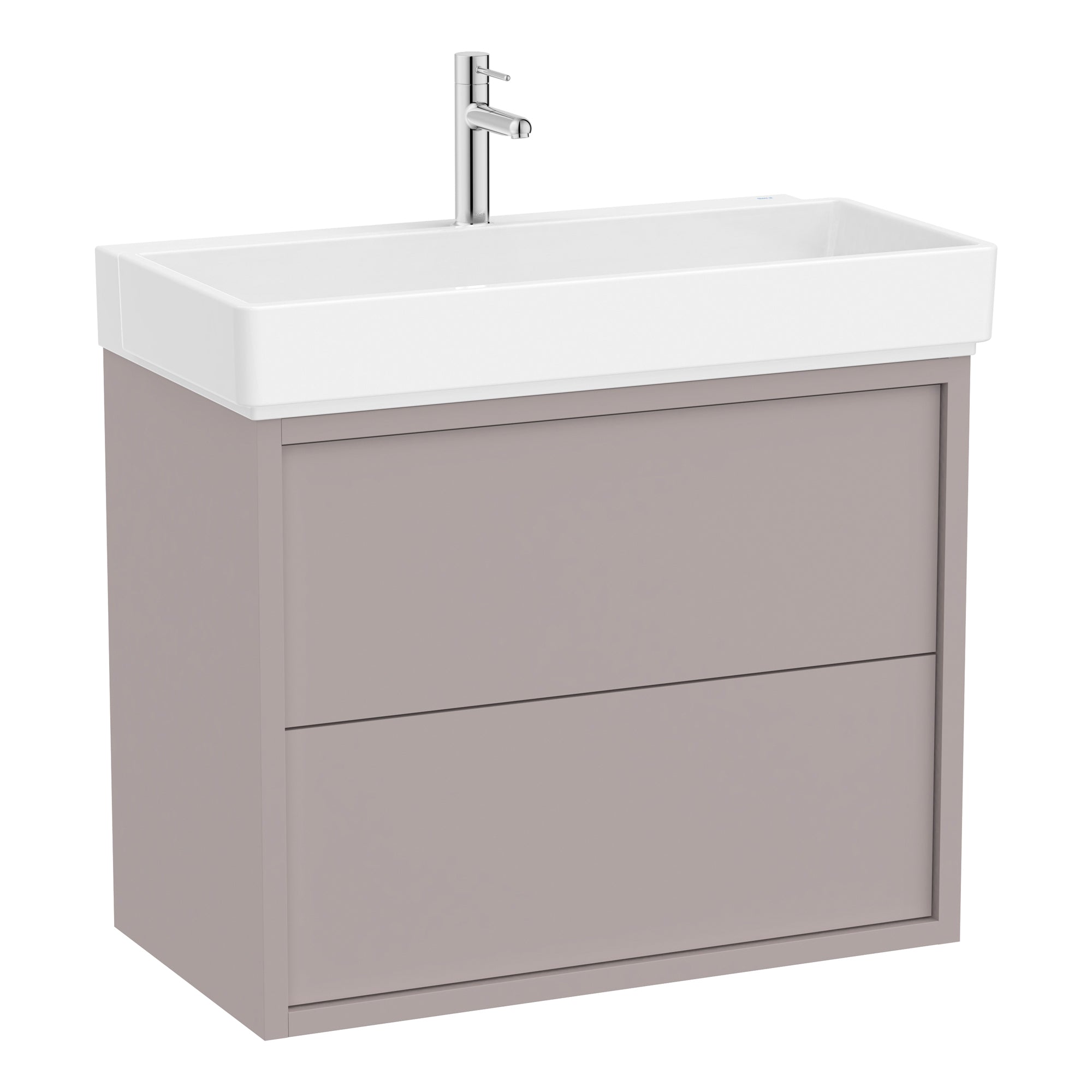 Roca Tura Vanity Unit with 2 Drawers 753(W) x 407(D) x 600(H)mm Light Noble Grey