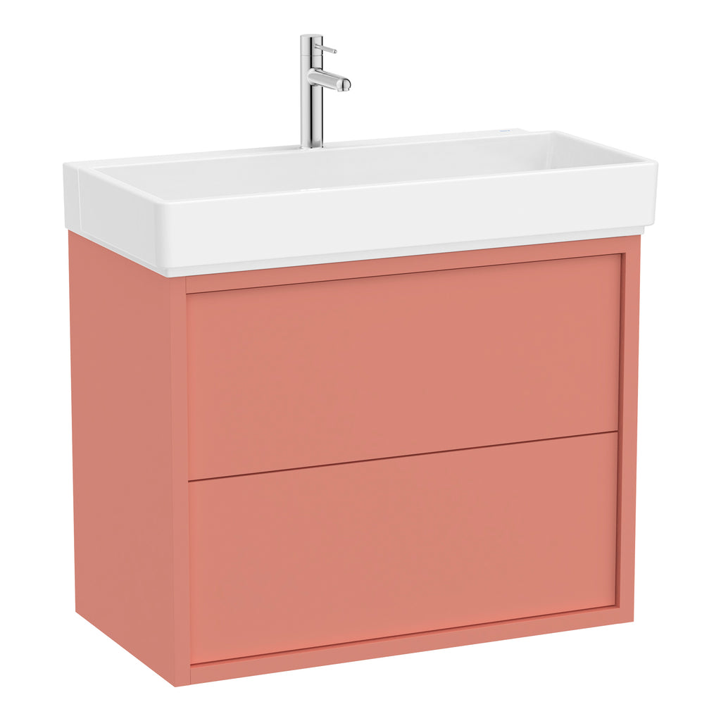 Roca Tura Vanity Unit with 2 Drawers 753(W) x 407(D) x 600(H)mm Light Terracotta