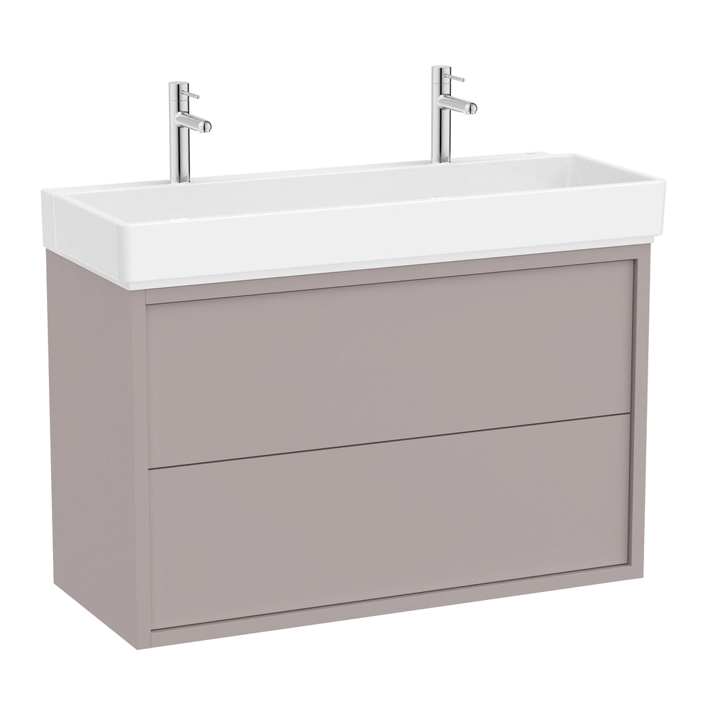 Roca Tura Vanity Unit with 2 Drawers 953(W) x 407(D) x 600(H)mm Light Noble Grey
