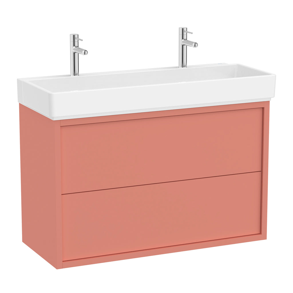 Roca Tura Vanity Unit with 2 Drawers 953(W) x 407(D) x 600(H)mm Light Terracotta