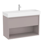 Roca Tura Vanity Unit with 1 Drawer and Bottom Shelf 953(W) x 407(D) x 600(H)mm Light Noble Grey