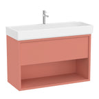 Roca Tura Vanity Unit with 1 Drawer and Bottom Shelf 953(W) x 407(D) x 600(H)mm Light Terracotta