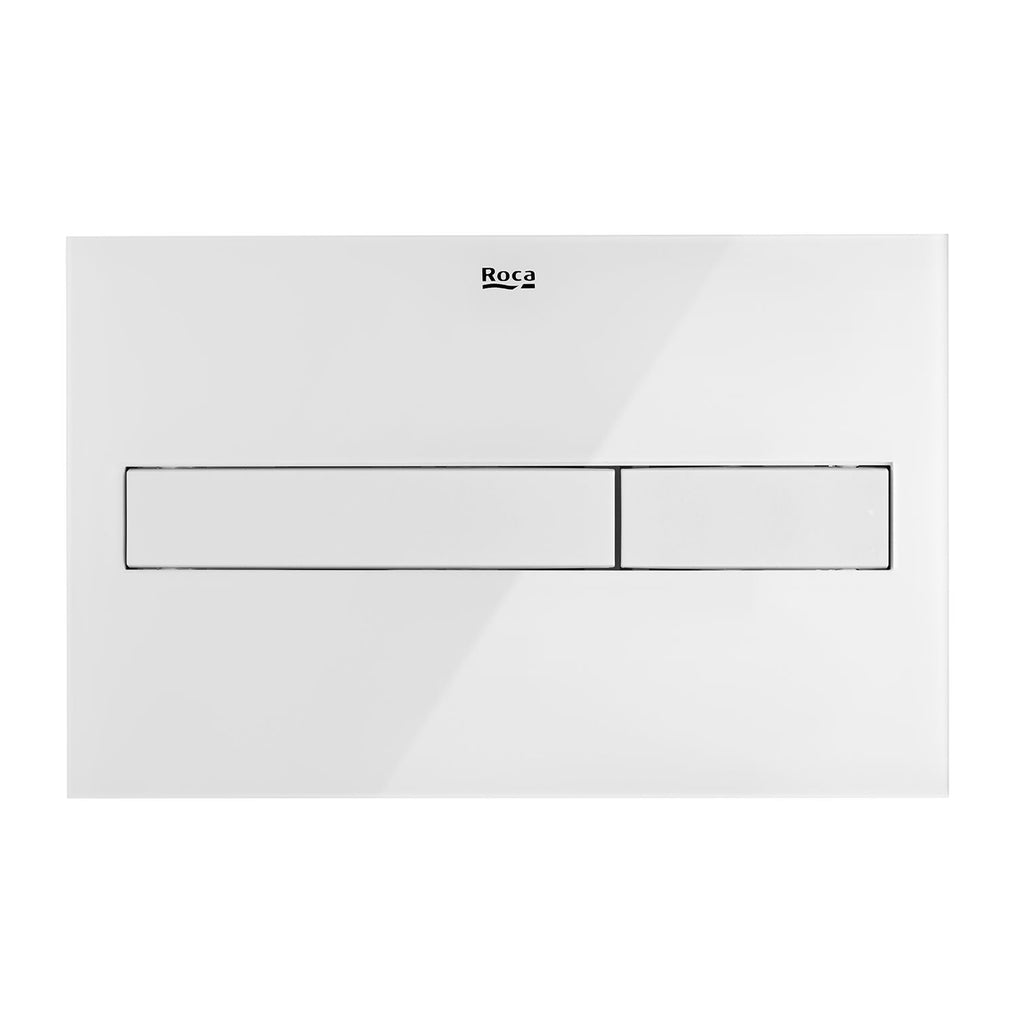 Roca Duplo One Pl7 Dual Flush Glass White