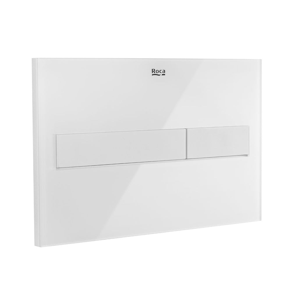 Roca Duplo One Pl7 Dual Flush Glass White