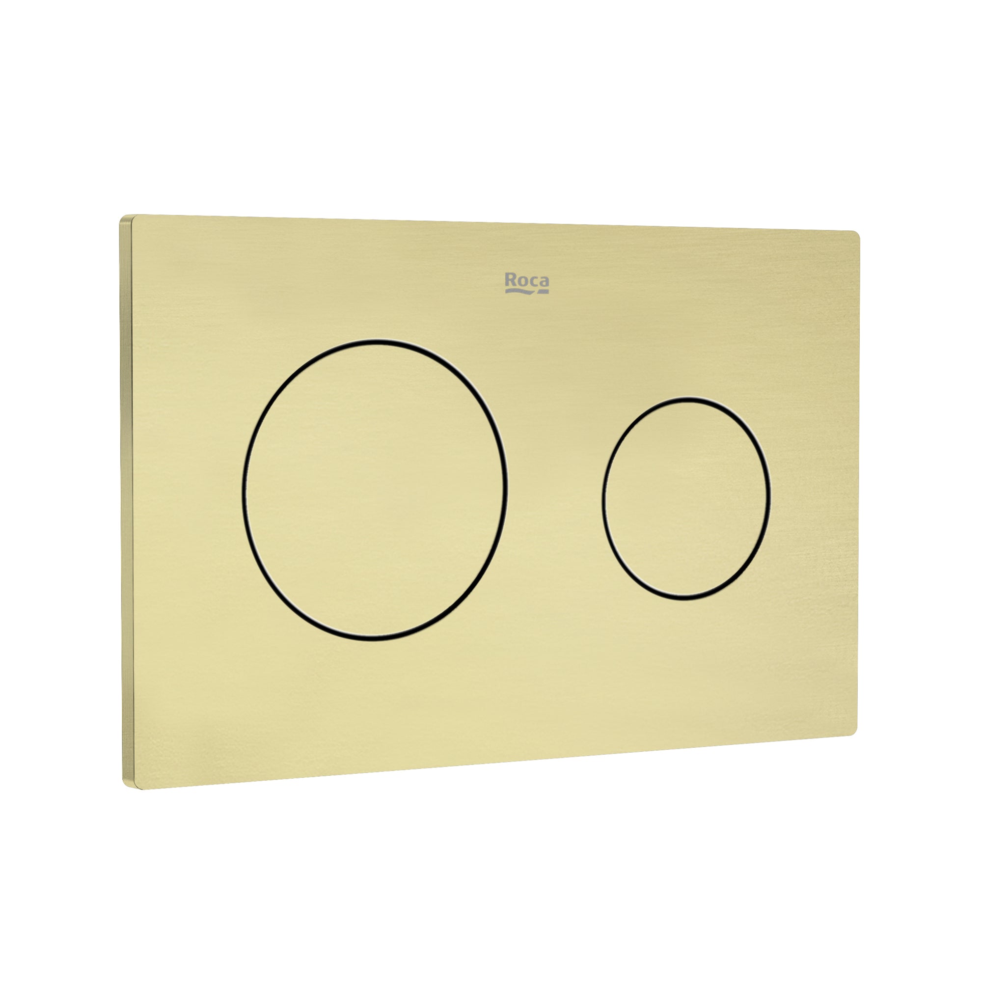 Roca Duplo One PL10 Dual Flush Plate Brushed Brass