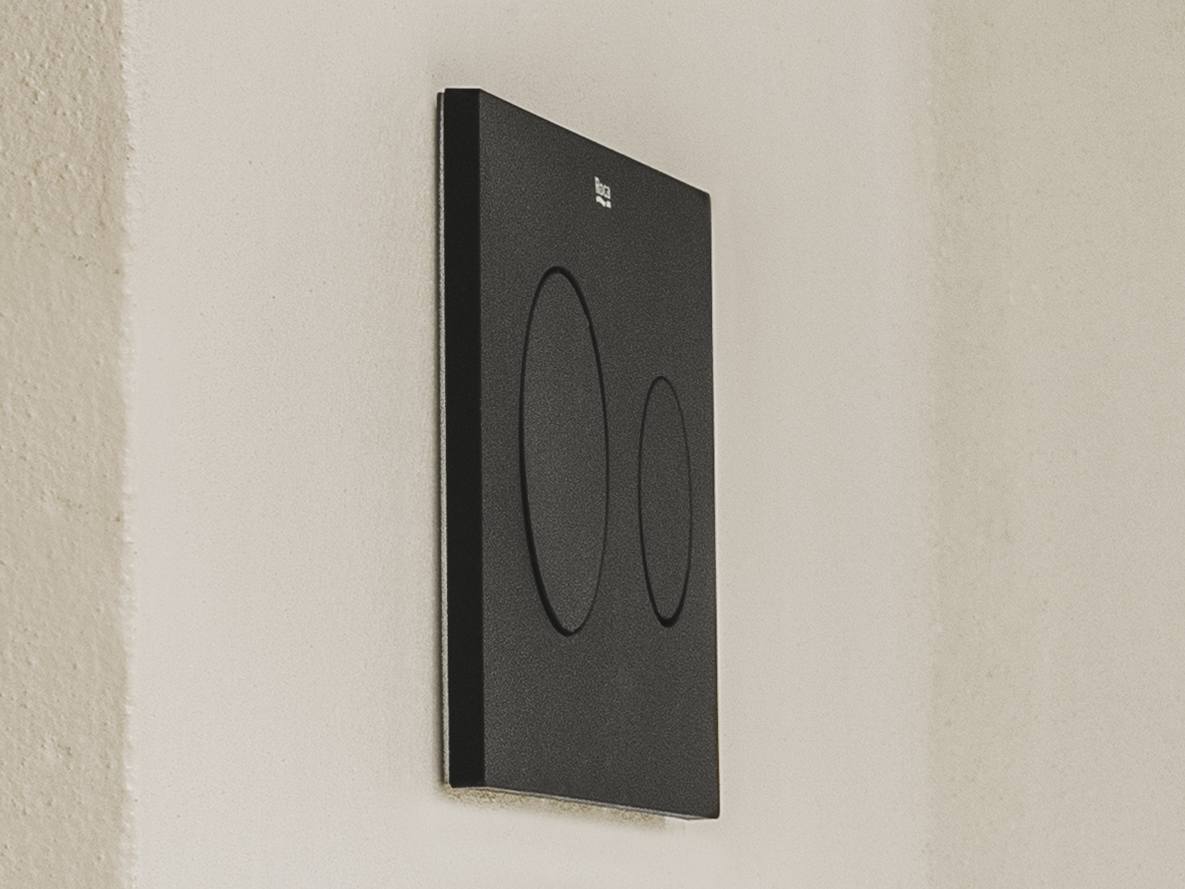 Roca Duplo One PL10 Dual flush plate for concealed cistern Matt Black