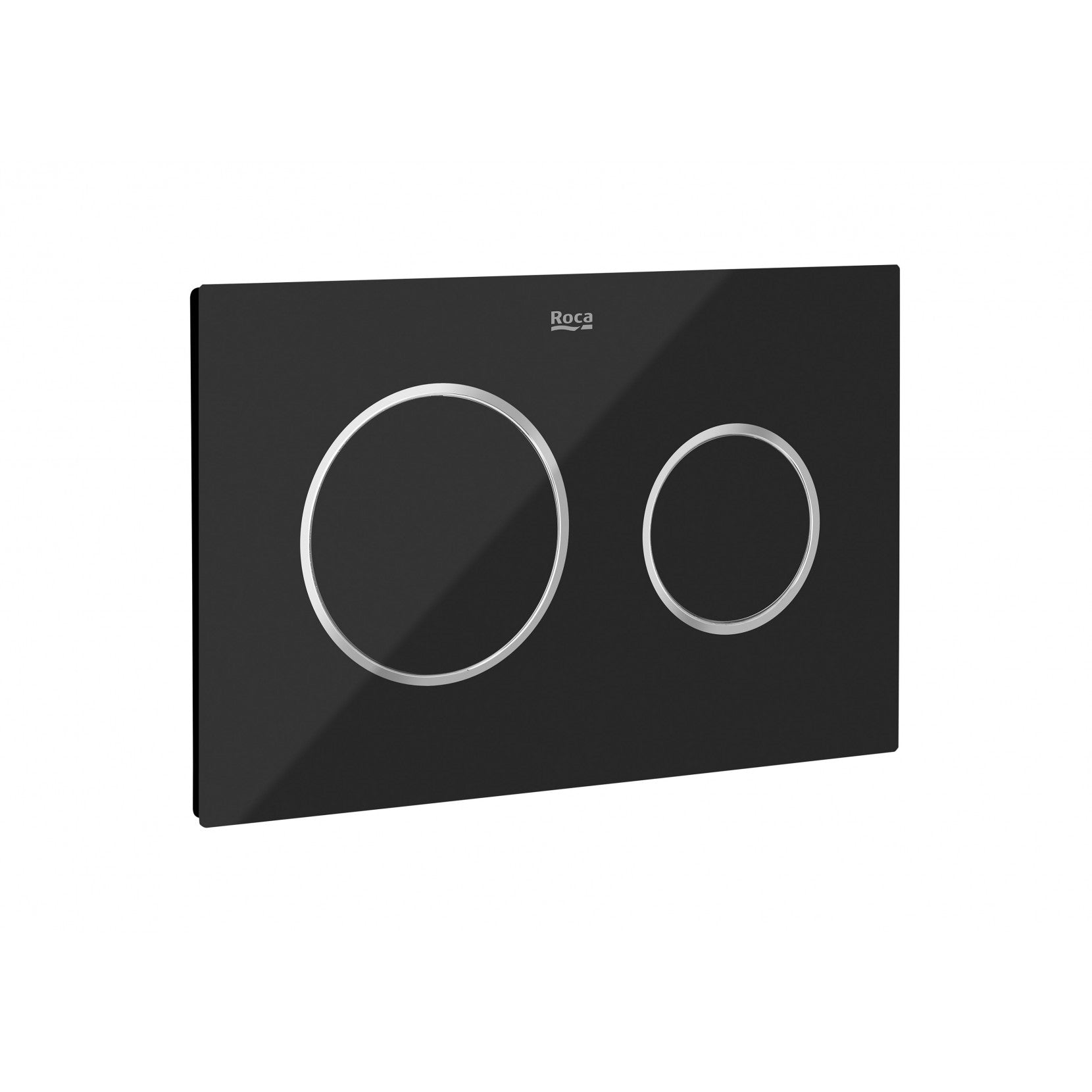 Roca Duplo One Pl10 Df Glass Black Sil Edge