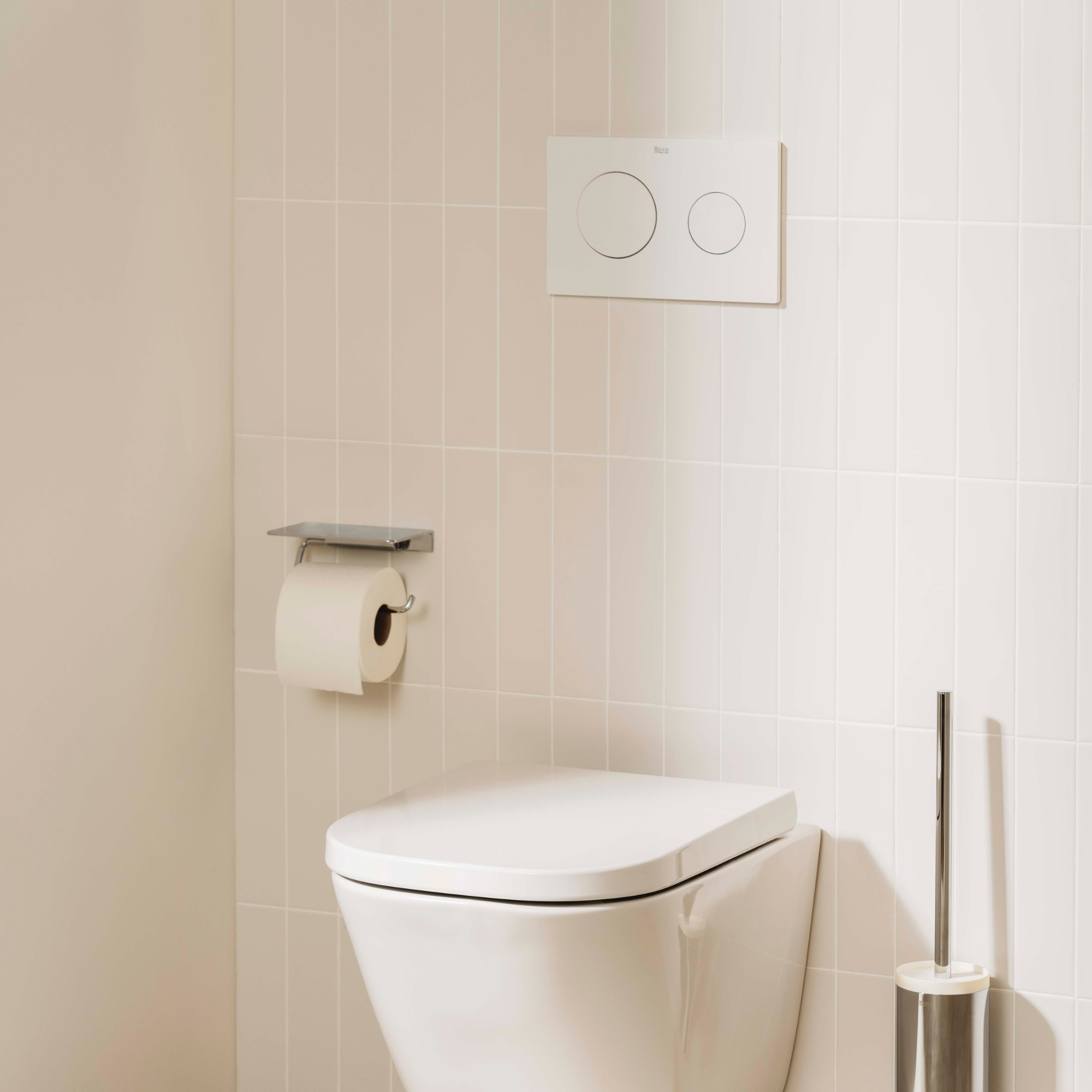 Roca Duplo S Flush Plate Ps3 Matt White