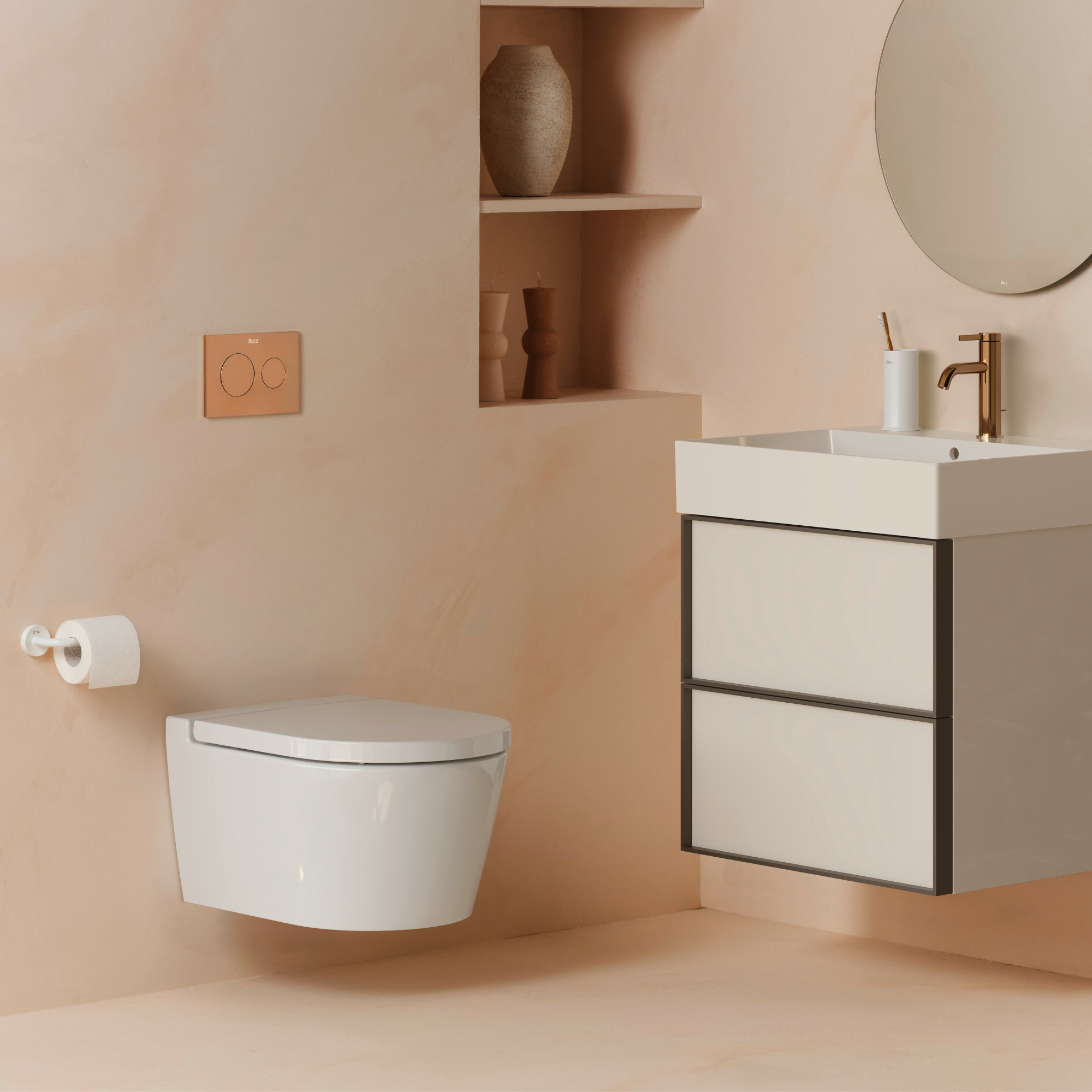 Roca Duplo S Flush Plate Ps3 Rose Gold