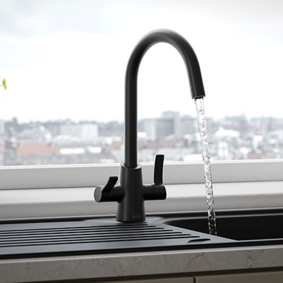 Bristan Acorn Easyfit Mono Sink Mixer Black ACR EFSNK BLK