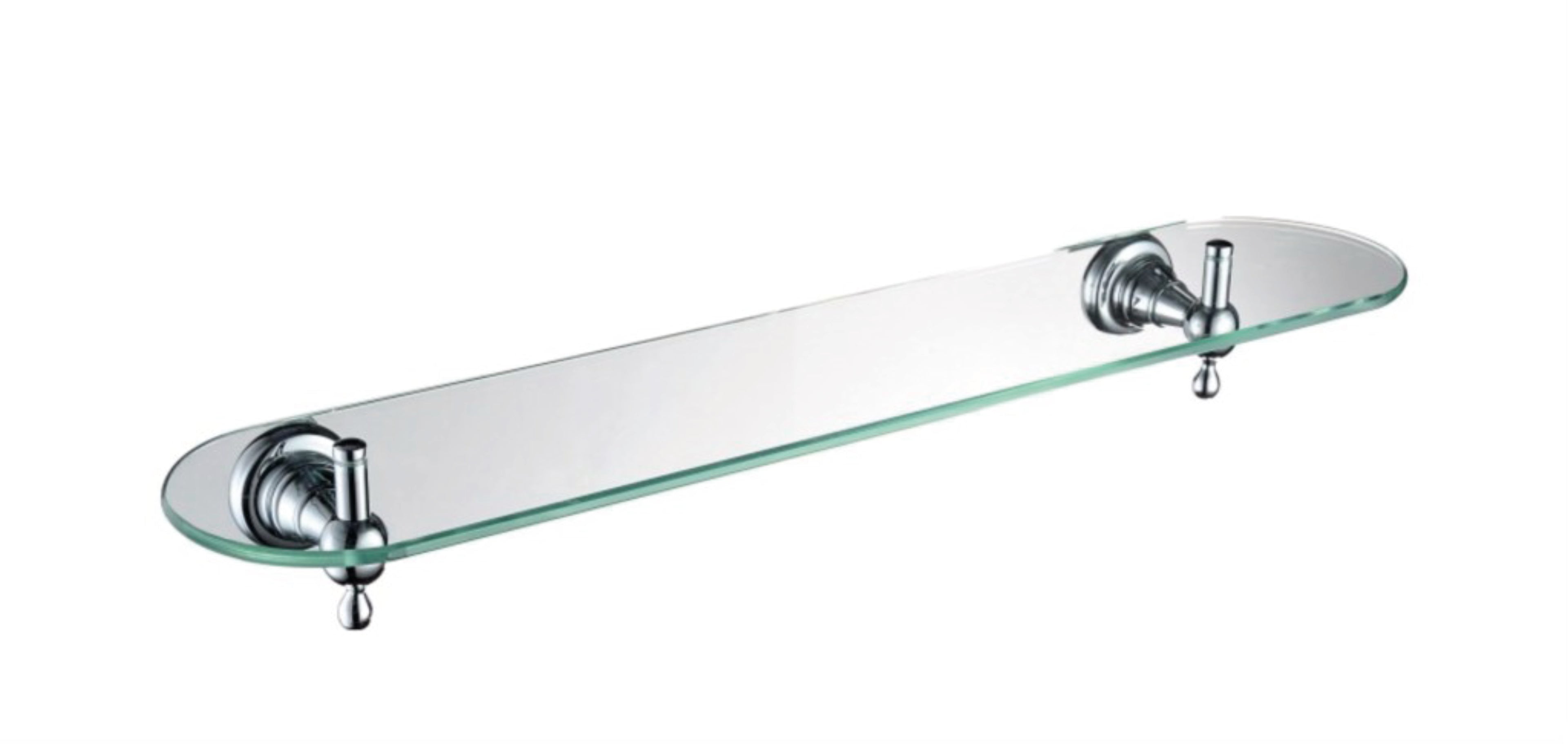 Heritage Holborn Single Glass Shelf Chrome
