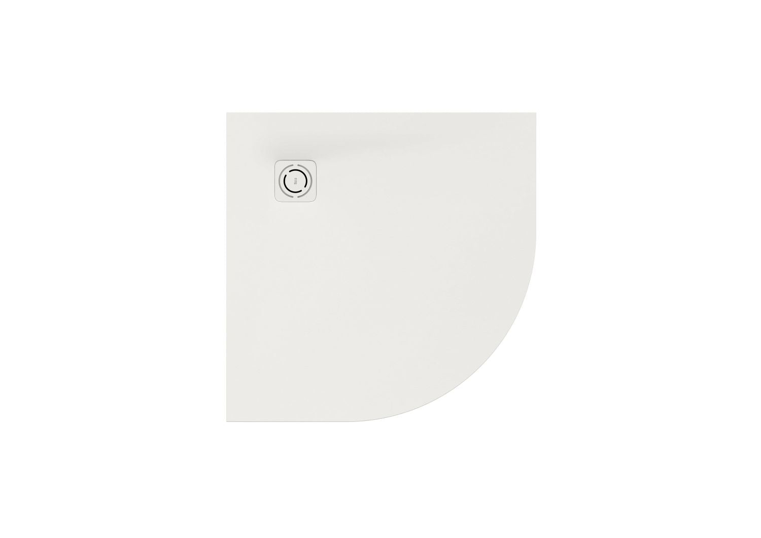 Roca Terran-N Stonex Quadrant Shower Tray, includes drain cover, excludes waste and adaptor 800(W) x 800(D) x 26(H)mm White
