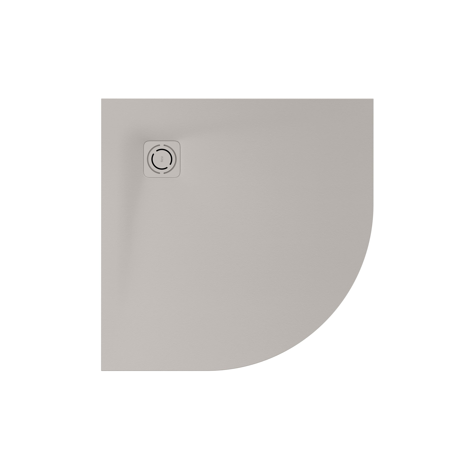 Roca Terran-N Stonex Quadrant Shower Tray, includes drain cover, excludes waste and adaptor 800(W) x 800(D) x 26(H)mm Pearl