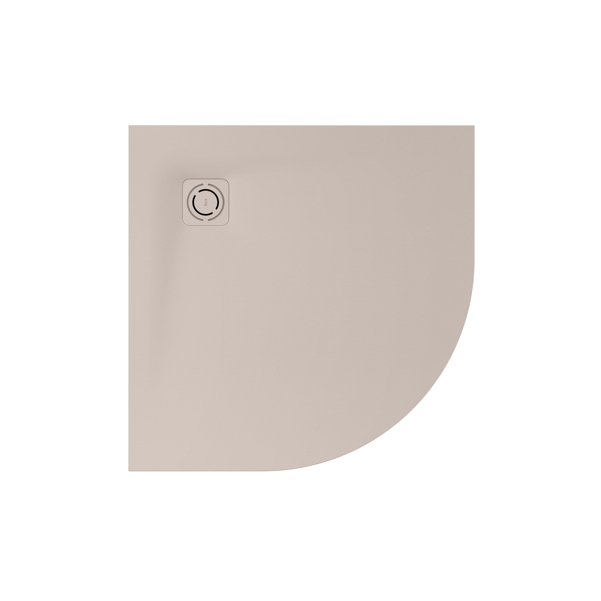 Roca Terran-N Stonex Quadrant Shower Tray, includes drain cover, excludes waste and adaptor 800(W) x 800(D) x 26(H)mm Beige
