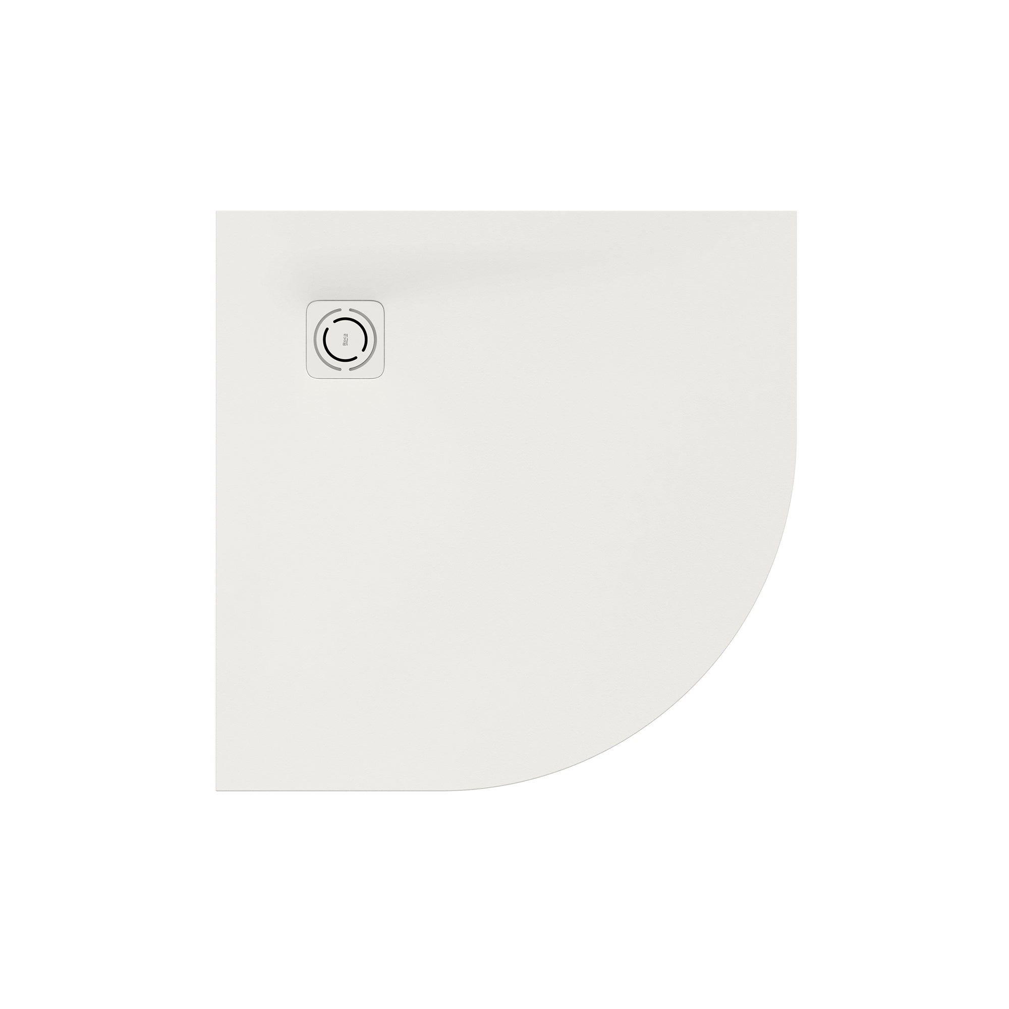 Roca Terran-N Stonex Quadrant Shower Tray, includes drain cover, excludes waste and adaptor 900(W) x 900(D) x 28(H)mm White