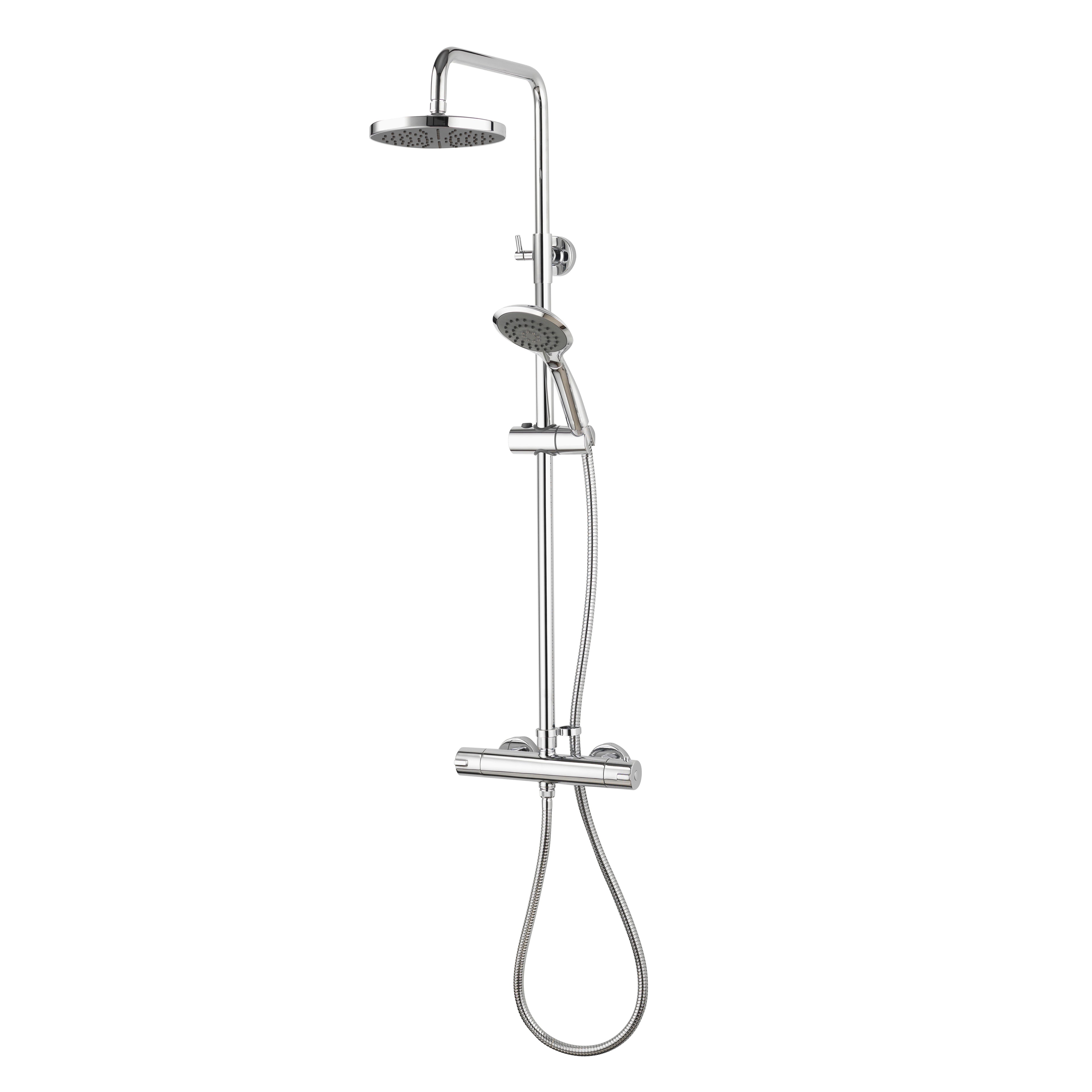 Aqualisa Cool Touch Round Shower Column + Fix Kit HP Chrome