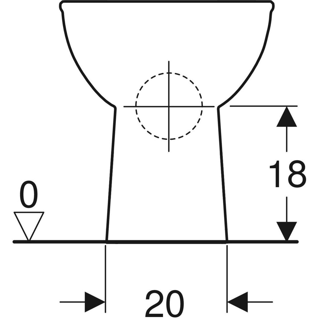 Twyford Alcona Floor-Standing WC Pan For Close-Coupled Cistern With Horizontal Outlet