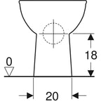 Twyford Alcona Floor-Standing WC Pan For Close-Coupled Cistern With Horizontal Outlet