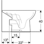 Twyford Alcona Floor-Standing WC Pan For Close-Coupled Cistern With Horizontal Outlet