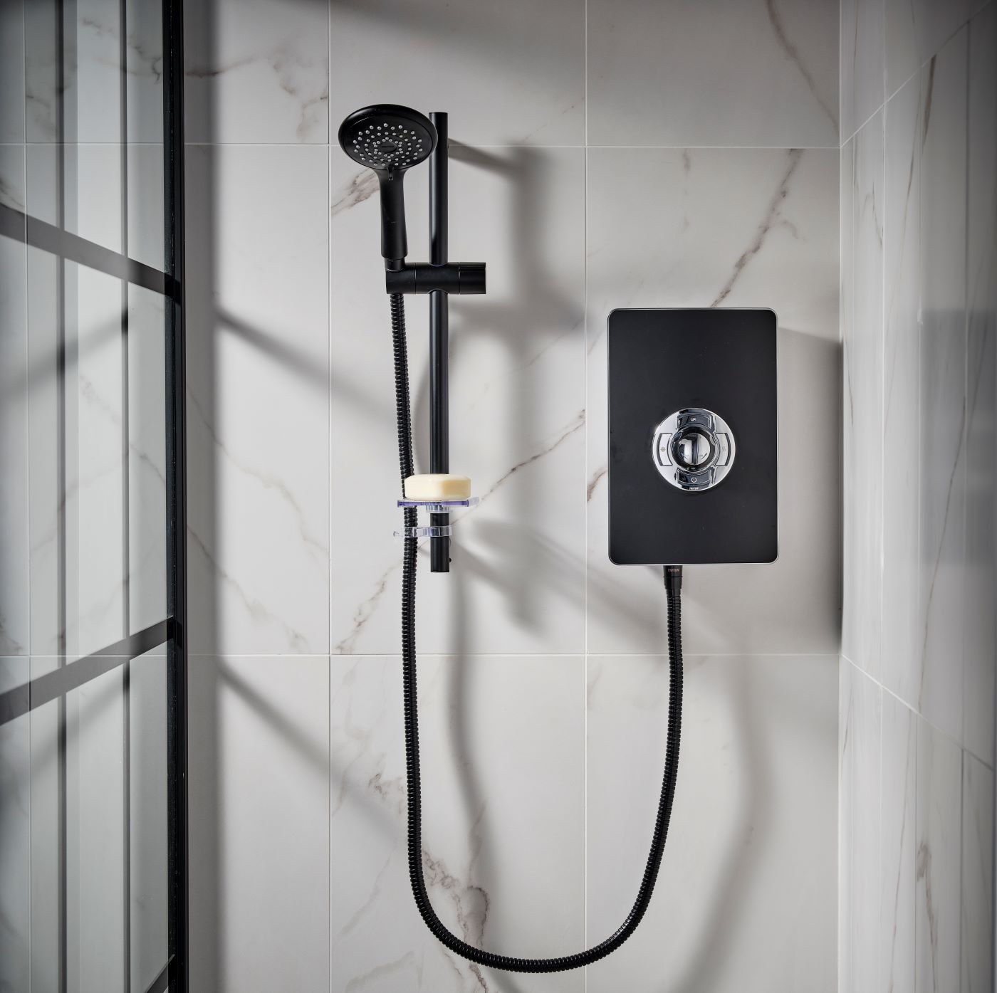 Triton Aspirante Electric Shower Matt Black 9.5kW