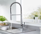 Bristan Axia Pairofessional Kitchen Sink Mixer Tap with pull-down hose and Eco Start Chrome AX PROSNK C