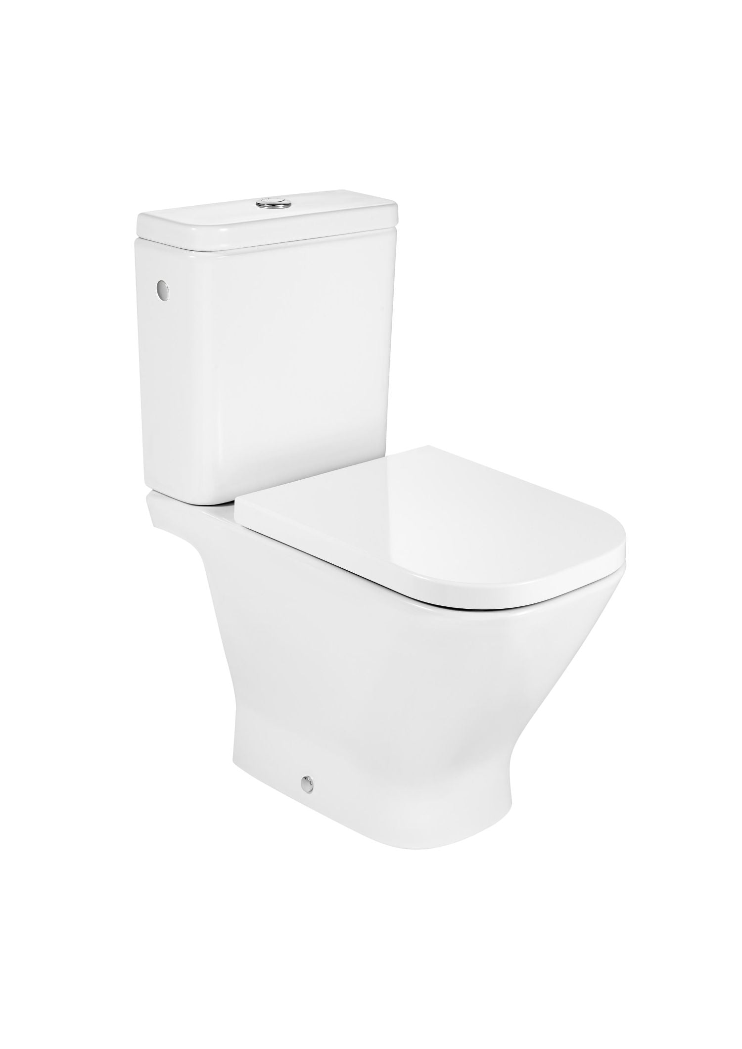 Roca The Gap Round Close Coupled  Back to Wall Toilet Pan White