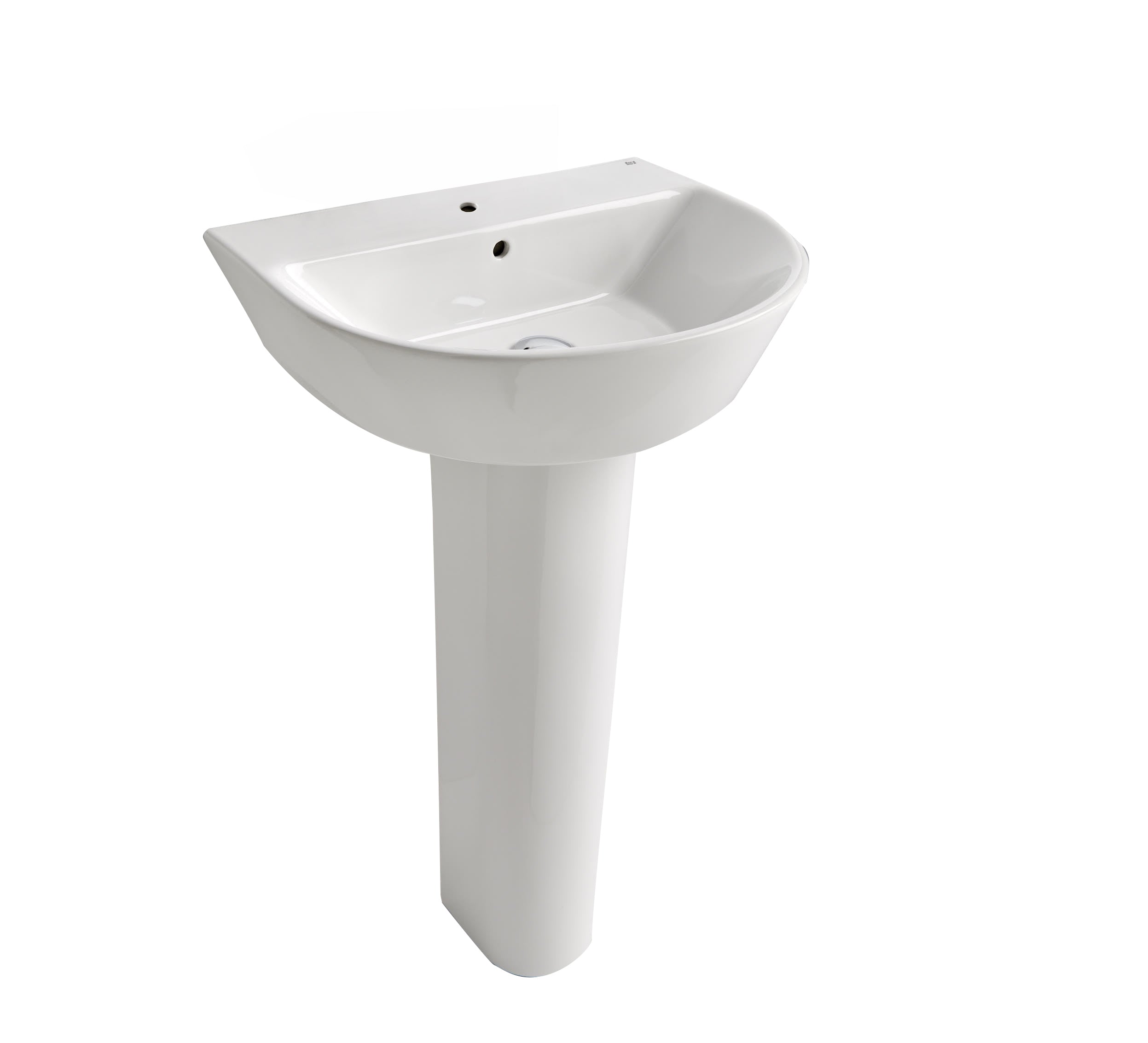 Roca Isla 550mm 1 Taphole Basin Pick Up Pack White